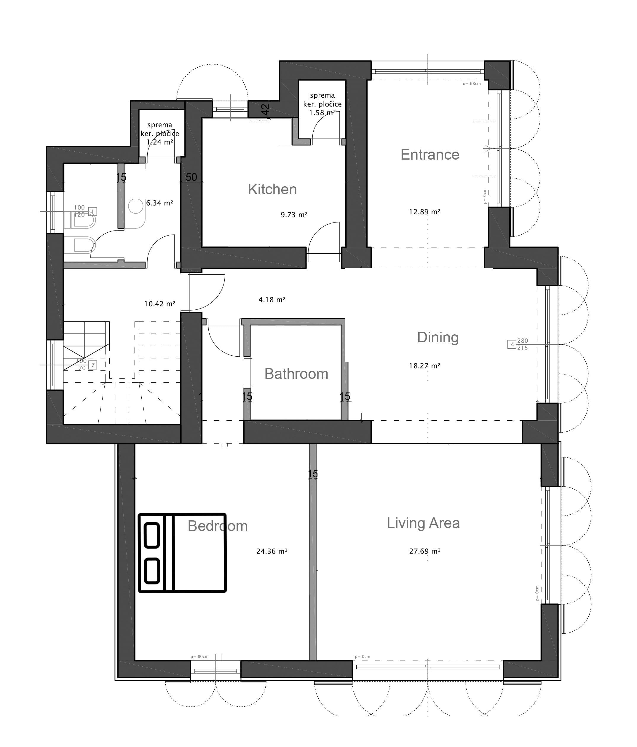 Grundriss — Erdgeschoss — Haupthaus
