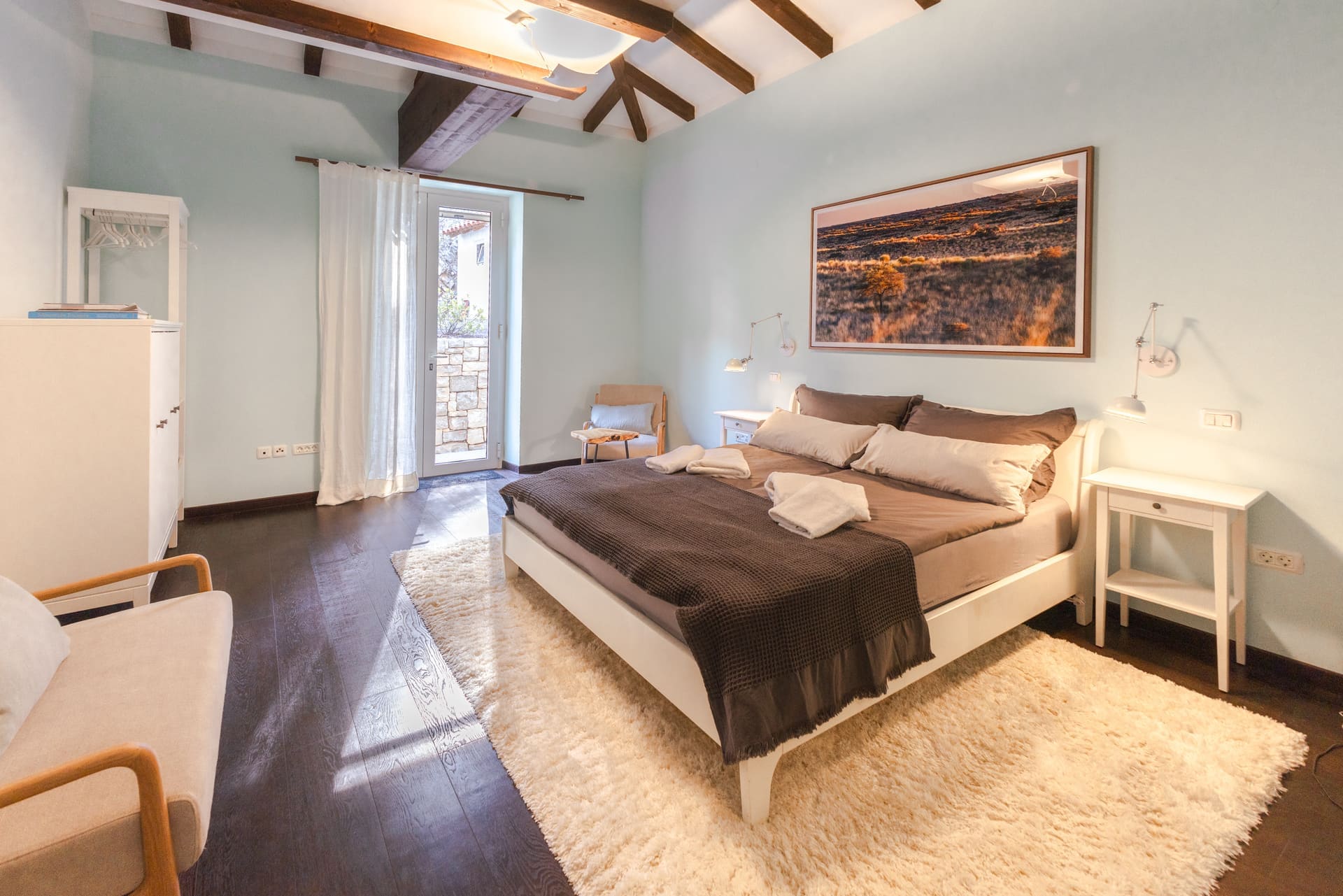 Schlafzimmer 1 der Villa Šolta